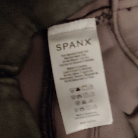 Spanx by Sara Blakley Wax Coated Leggings M Silver Grey Pewter Size Medium - Picture 11 of 11